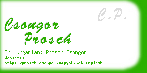 csongor prosch business card